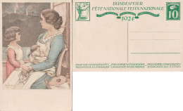 Bundesfeier Karte 40  "Mutter Mit Kind"        1924 - Entiers Postaux