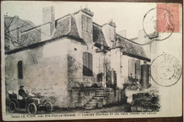 Cpa Photo 24 Dordogne, Le Fleix, L'Ancien Château Et Les Vieux Canons, Animée, Voiture, écrite En 1904 - Other & Unclassified