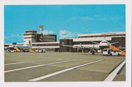 England United Kingdom Wales CARDIFF AIRPORT With Propeller Airplanes, Trucks, View Vintage Photo Postcard RPPc AK 50061 - Aeródromos