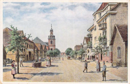 Rüsselsheim A.Main - Frankfurter Strasse Künstlerkarte F.W.Wagner - Ruesselsheim