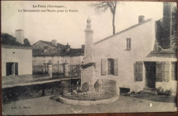 Cpa Photo 24 Dordogne, Le Fleix, Le Monument Aux Morts Pour La Patrie - Militaria, éd Marty - Autres & Non Classés