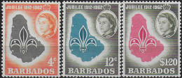 1962 Barbados Boy Scout Association 3v. MNH SG N. 309/11 - Otros & Sin Clasificación