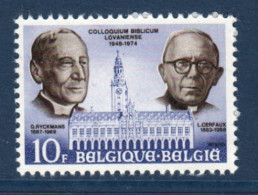 Belgique, België, **, Yv 1765, Mi 1826, SG 2396, G. Ryckmans, L. Cerfaux Et Façade De La Bibliothèque Universitaire, - Unused Stamps