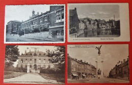 CHARLEROI  - Lot De 4 Cartes : Hôpital, Ecole Moyenne Filles, La Sambre, Avenue De Waterloo Et Monument Aux Héros - Charleroi
