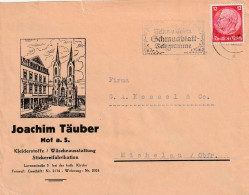 Hof 1940, Joachim Täuber (Kleiderstoffe/Wäscheausstattung, Stickereifabrikation) - Storia Postale