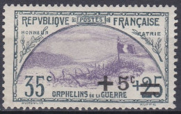 France 1922 N° 166 MH * Au Profit Des Orphelins De Guerre (G1) - Ongebruikt