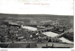 34 BEZIERS Panorama Les 4 Ponts VOIR DOS Mazet Pons En 1917 - Beziers