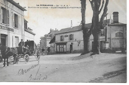 LA NORMANDIE ENVIRONS DE LOUVIERS SAINT PIERRE DU VAUVRAY CALECHE COMMERCE BUHOT CPA 1904 - Louviers