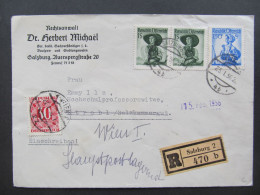 BRIEF Salzburg - Strobl Irrläufer Wien Strafporto 1956 // D*59491 - Lettres & Documents