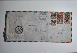 Lettera Via Aerea Da Genova Per Porto Said Egitto Del 1954 - Airmail