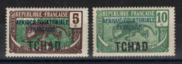 Tchad - Variété Surcharge Bleue - YV 22b & 23a N* MH - Unused Stamps