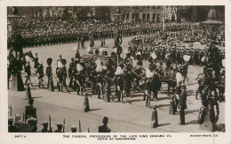 British Royalty Coronation Parade Procession Funeral Of Late King Edward VII Coffin On Gun Carriage - Koninklijke Families