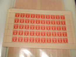 N° 537 En Feuille  De 50 Timbres Entières Neuves - Ganze Bögen