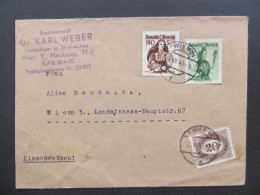 BRIEF Wien Strafport 1949 // D*59496 - Cartas & Documentos