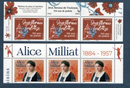 France 2024.   Haut De Feuille Jeux Floraux De Toulouse & Alice Milliat. . Cachet. Rond Gomme D'origine - Unused Stamps