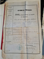 PASSEPORT CONSULAT DE FRANCE EN BELGIQUE MR ERNST JACQUES RIXHEIM POUR LA SUISSE ITALIE PRUSSE - Documents Historiques