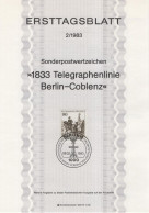 Germany Deutschland 1983-2 Stationshaus Der Optischen Telegrafenlinie Berlin-Koblenz Coblenz, Canceled In Berlin - 1981-1990