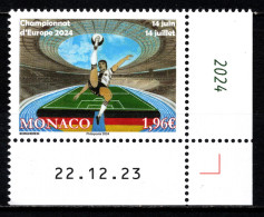 MONACO 2024 - CHAMPIONNAT D'EUROPE DE FOOTBALL - NEUF ** - Unused Stamps