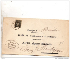 1892  LETTERA CON ANNULLO  MINERBE VERONA - Marcofilía
