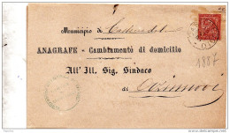 1887  LETTERA CON ANNULLO CASTENEDOLO  BRESCIA - Storia Postale