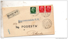 1935  LETTERA CON ANNULLO BARI 7 VIA PRINCIPE AMEDEO - Storia Postale