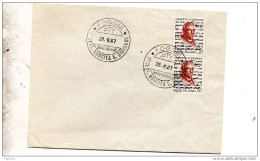 1967 LETTERA CON ANNULLO FOGGIA CENTENARIO DELLA NASCITA DI UMBERTO GIORDANO - 1961-70: Storia Postale