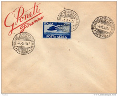 1947  LETTERA CON ANNULLO 3 RADUNO AEREOFILATELICO BOLOGNA - Airmail