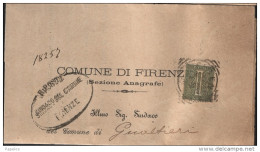 1894 LETTERA CON ANNULLO FIRENZE - Marcofilía