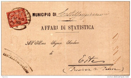 1888  LETTERA CON ANNULLO CASTEL SAN GIOVANNI PIACENZA - Marcofilie