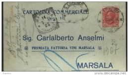 1907  CARTOLINA CON ANNULLO S. LORENZO REGGIO CALABRIA - Marcofilie