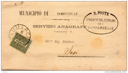 1893 LETTERA CON ANNULLO SAMMARCELLO ANCONA - Storia Postale