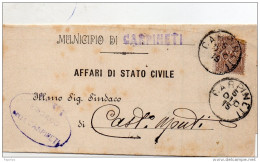 1915    LETTERA  CON ANNULLO CARPINETI REGGIO EMILIA - Marcophilie