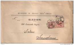 1910 LETTERA CON ANNULLO REGGIO EMILIA - Storia Postale