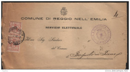 1918 LETTERA CON ANNULLO REGGIO EMILIA - Marcophilia