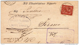 1895  LETTERA CON ANNULLO  MONTOTTONE FERMO + COMUNALE MONTE RINALDO - Poststempel