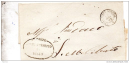 1873  LETTERA CON ANNULLO VALLO DELLA LUCANIA SALERNO - Marcophilie