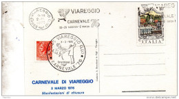 1976 CARTOLINA CON ANNULLO VIAREGGIO - CARNEVALE 76 - 1971-80: Storia Postale