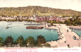 ZURICH, ARCHITECTURE, BRIDGE, PORT, BOAT, TRAM, SWITZERLAND, POSTCARD - Zürich