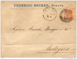 1877   LETTERA CON ANNULLO GENOVA - Poststempel
