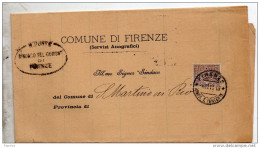1911  LETTERA CON ANNULLO FIRENZE - Marcophilie