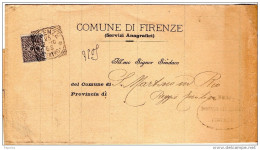 1910   LETTERA  CON ANNULLO FIRENZE - Marcofilie