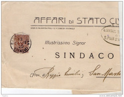 1918    LETTERA  CON ANNULLO S. PIER D'ARENA GENOVA - Marcophilie