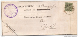 1885  LETTERA CON ANNULLO STAFFOLO ANCONA - Marcofilía