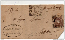 1898    LETTERA  CON ANNULLO S. MARGHERITA D'ADIGE PADOVA - Storia Postale