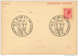 1976 CARTOLINA CON ANNULLO MILANO 5° STRAMILANO - Entero Postal