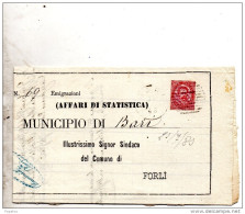 1880   LETTERA  CON ANNULLO BARI - Marcofilía