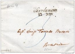 1849   LETTERA  CON ANNULLO VEROLANUOVA BRESCIA - 1. ...-1850 Vorphilatelie