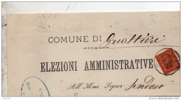 1893   LETTERA CON ANNULLO GUALTIERI REGGIO EMILIA - Storia Postale