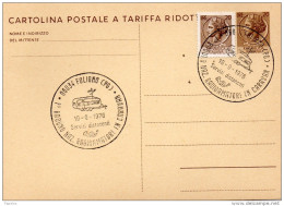 1976 CARTOLINA CON ANNULLO FOLIGNO PERUGIA - 1° RADUNO NAZIONALE RADIOAMATORI IN CARAVAN - 1971-80: Poststempel