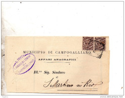 1911 LETTERA CON ANNULLO CAMPOGALLIANO MODENA - Storia Postale